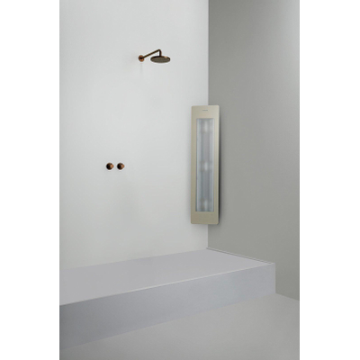 Sunshower Round Medium One infrarouge en saillie incl. kit d'installation angle 140x33x25cm Sand White