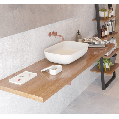 Ideavit solidpool lavabo de comptoir 55x35x13cm solid surface blanc