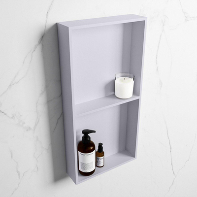 Mondiaz Easy nis 29.5x59.5x8cm voor Inbouw/opbouw 2 open vakken Solid surface Cale/Cale