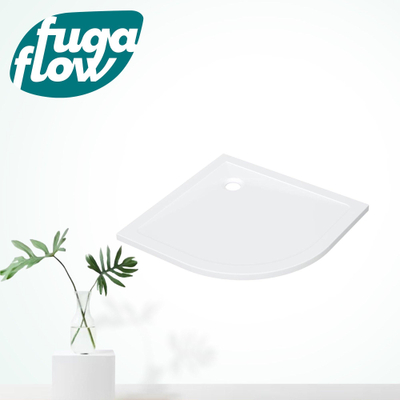 FugaFlow Efficiente Anta Douchebak - 100x100x4cm - kwartrond - acryl - glans wit - Black Friday -