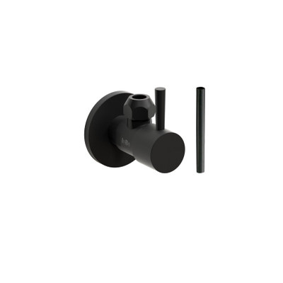 Clou InBe design robinet d'arrêt d'angle type 1 rond noir mat