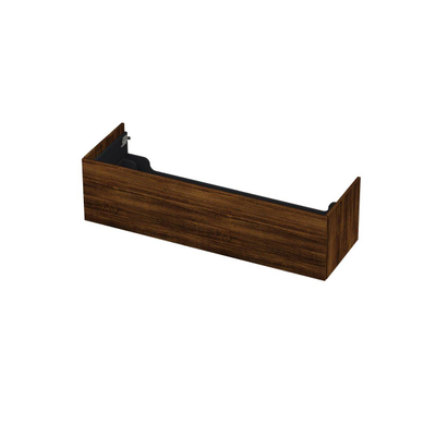INK Wastafelonderkast - 140x45x37.6cm - 1 lade - push to open - met recht opdekfront - MFC - Koper eiken