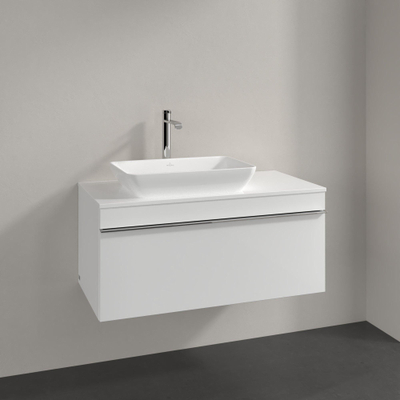 Villeroy & Boch Venticello Meuble sous lavabo 95.7x50.2x43.6cm avec 1 tiroir pour lavabo à poser gauche blanc brillant