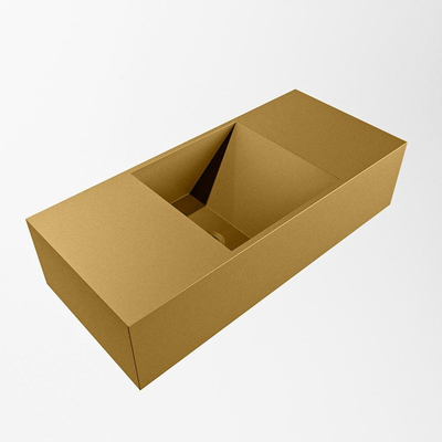 Mondiaz TYNE Fontein - 50x23x12cm - wasbak Links - zonder kraangaten - solid surface - Oro