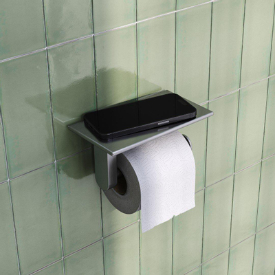 Brauer toiletrolhouder - 18cm - RVS geborsteld