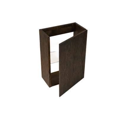 Saniclass Holz Atelier fonteinkast - 39.4x21.5x55cm - 1 deur - Eiken charcoal