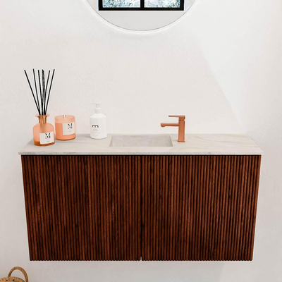 Mondiaz JOYA-DLUX 80cm toiletmeubel - kleur Ruby - Wastafel FAYE positie Midden 1 kraangat kleur Ostra.