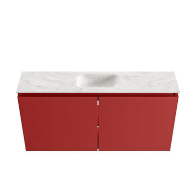MONDIAZ TURE-DLUX 100cm meuble de toilette Fire. EDEN lavabo Ostra position milieu. Sans trou de robinet.