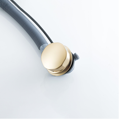 FugaFlow Eccelente Acces Badafvoercombinatie - draaibediening - verlengd - geborsteld messing (goud)