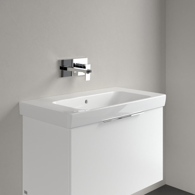 Villeroy & Boch Architectura wastafel - 80x44.5cm - zonder kraangat - met overloop CeramicPlus - White Alpine (glans wit)