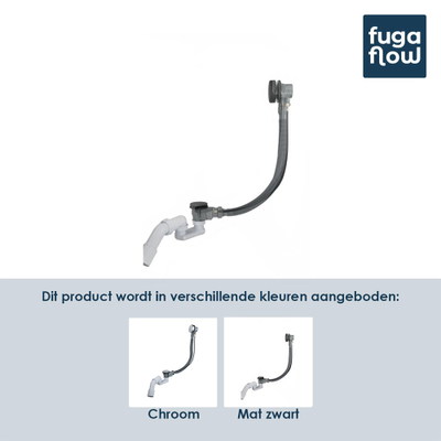 FugaFlow Eccelente Sobrado Remplissage/vidage baignoire réglage tournant Noir mat