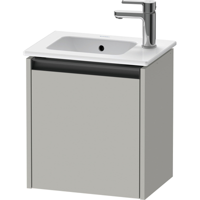 Duravit Ketho.2 Fonteinkast - met 1 deur - 41x29.2x44cm links - met greep antraciet - betongrijs mat