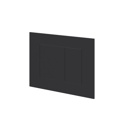IVY Plaque de commande - 24.4x16x0.3cm - boutons rectangulaires - Inox 304 - noir mat