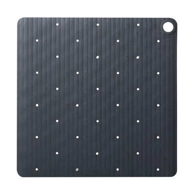 Sealskin Ribb Douchemat - 55x55cm - Antislip - inclusief - zwarte haak - Antraciet