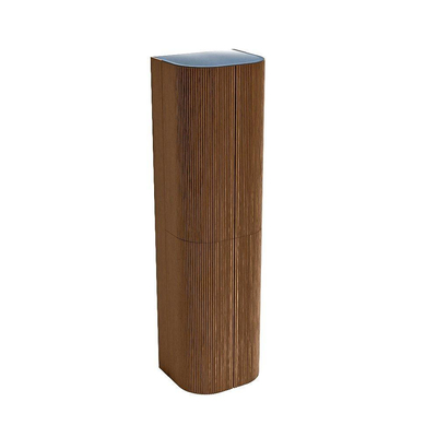 MONDIAZ KURVE Colonne de salle de bains 160cm couleur Walnut avec 4 portes
