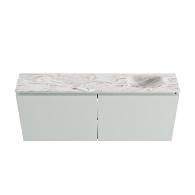MONDIAZ TURE-DLUX 120cm toiletmeubel Greey. EDEN wastafel Glace positie rechts. Met 1 kraangat.