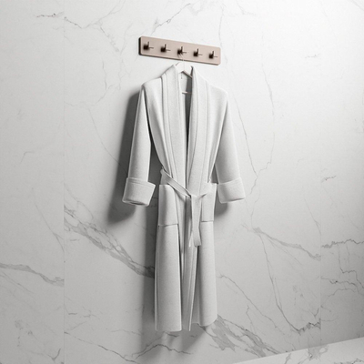 Mondiaz Easy Crochet de serviette - 4,2x45x9cm - à poser - Solid Surface - Fumé mat