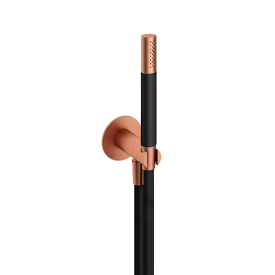 Hotbath Cobber M440 staafhanddouche met wandsteun en uitlaat en doucheslang 150cm koper geborsteld SHOWROOMMODEL