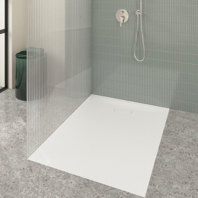 Villeroy & Boch Ecora douchebak - 120x90x3.5cm - afvoer korte zijde - white alpine (wit)