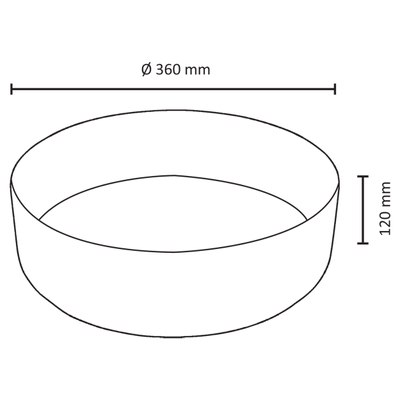 Differnz mira cuvette en céramique diamètre 36 x 12 cm noir