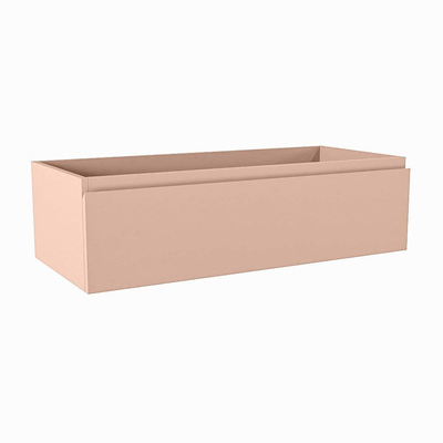 Mondiaz FOGE wastafelonderkast - 90x41x25cm - 1 lade - uitsparing midden - softclose - Rosee