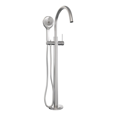 BRAUER Stripe Vrijstaande Badmengkraan - SET 02 - 3-standen handdouche - doucheslang - RVS-kleurig geborsteld PVD