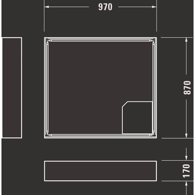 Duravit D-code Douchebak - 100x90x8.5cm - glans wit
