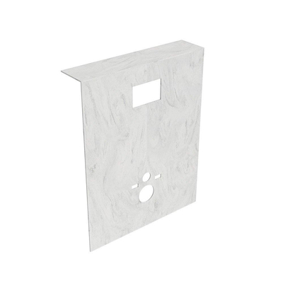 MONDIAZ HOPE Toiletplaat Set - solid surface achterwand - 100x125cm - Planchet 100x23cm - voorgeboord - Opalo
