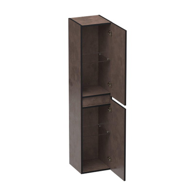 BRAUER Joy Edge armoire de salle de bain - 160x35x35cm - avec 2 portes sans poignée ouvrant à gauche ou à droite Erosion