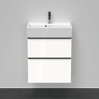 Duravit D-neo Meuble sous vasque 58.4x37.2x62.5cm 2 tiroirs Blanc haute brillance