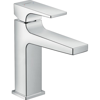 Hansgrohe Metropol 110 wastafelkraan - 18.4cm hoog - push open waste - voorsprong 13.5cm - chroom