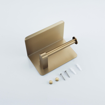 FugaFlow Eccelente Acces Toiletrolhouder - met plateau - Geborsteld Messing PVD (Goud)