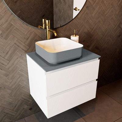 Mondiaz TOP 46 Topblad - 60x46x0.9cm - geschikt voor afdekplaat - Solid surface - Plata