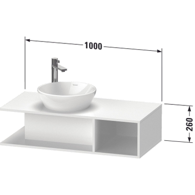 Duravit D-neo Meuble sous vasque 100x48x26cm sans tiroirs Noyer mat