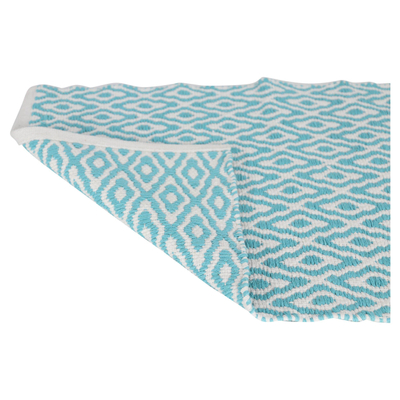 Differnz brighton tapis de bain 100% coton bleu blanc 50 x 80 cm