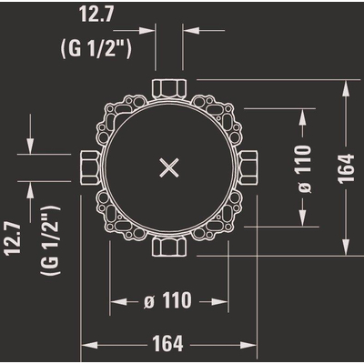 Duravit Universal Basiselement - 1 greeps wastafelmengkraan inb - 164x164x105mm - wit