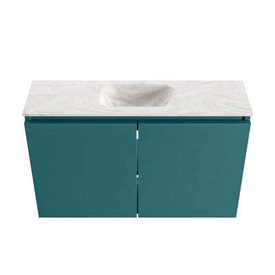 MONDIAZ TURE-DLUX Meuble de toilettes 80 cm Smag. EDEN lavabo Ostra position milieu. Avec 1 trou de robinet.