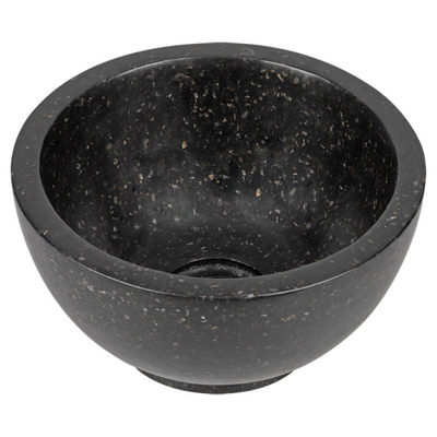 Differnz River vasque à poser - 23x23x12cm - terrazzo noir