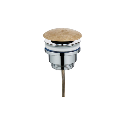 Saniclass Travertine Afvoerplug - always open - gemeleerd natuursteen