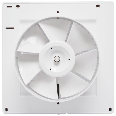 Sanivesk Standard ventilateur - Ø150 Sur interrupteur (lumière) - Carré - Blanc