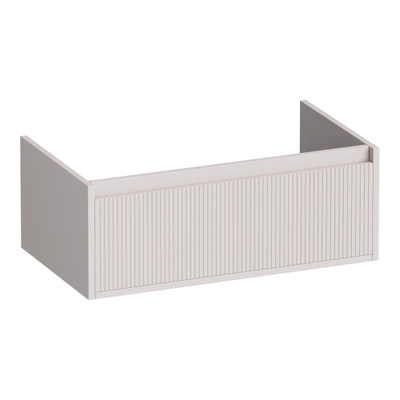 BRAUER Hope Wavy meuble sous lavabo 80 1 tiroir softclose sans poignée - 1 découpe pour le siphon - mat sable