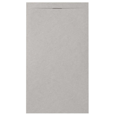 Zenon Essenza Minimal douchevloer - 120x100cm - antislip - antibacterieel - mineraalmarmer - rechthoek - Vertigo pearl (grijs)