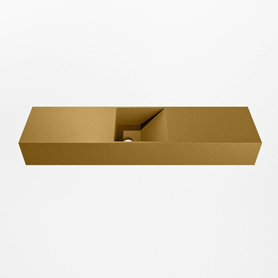 Mondiaz TYNE Fontein - 90x23x12cm - wasbak midden - zonder kraangaten - solid surface - Oro