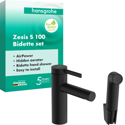 Hansgrohe Zesis S Bidette Set 100 mat zwart