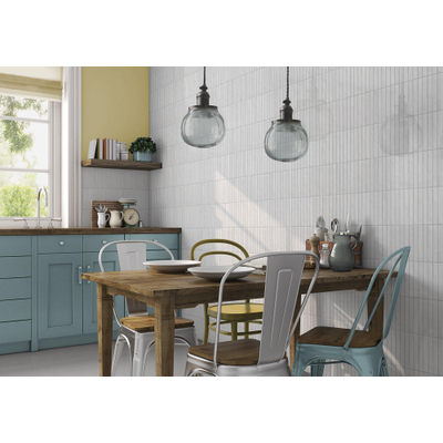 La Platera Cerámica Kromo Carreau mural en céramique - 35x35cm - 9.2mm - Blanc