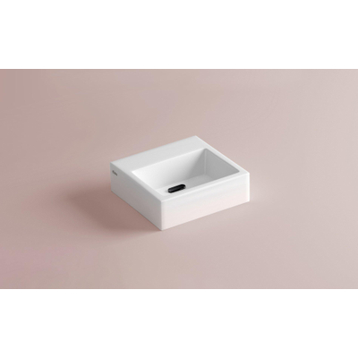 Clou Flush 1 fontein - 28x27x9cm - zonder kraangat - met plug - keramiek Wit