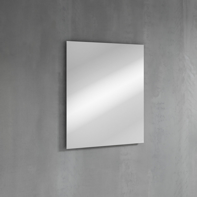 Saniclass Prime Balance Ensemble meuble de salle de bains - 60x55x45cm - 1 vasque ovale en céramique blanche - 1 trou de robinet - 2 tiroirs - miroir rectangulaire - bleu marine mat