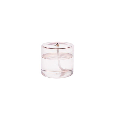 Wellmark Lampe à huile - 9x10cm - verre recyclé - rose