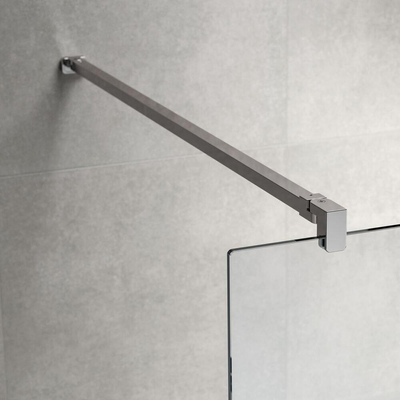 Sealskin Pure Paroi de douche à l'italienne - 120x200cm - verre clair - 8mm - traitement anticalcaire - argent brillant