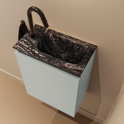 MONDIAZ TURE-DLUX 40cm toiletmeubel Greey. EDEN wastafel Lava positie rechts. Met 1 kraangat.